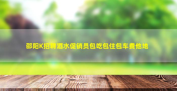 邵阳K招聘酒水促销员包吃包住包车费他地